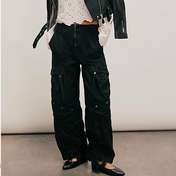 Free People Everglades Utility Pant Black XS New With Tags - Picture 1 of 8
